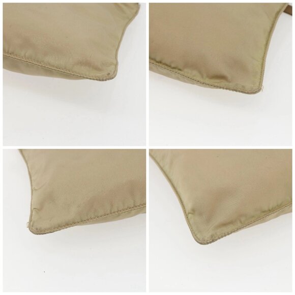 PRADA Shoulder Bag Nylon Beige Silver Auth 156267 - Picture 14 of 16